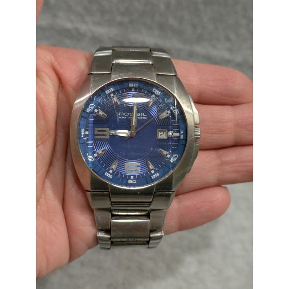 Fossil Men's Watch Fossil Blue Collection Water Resist Blue Face Model AM4060 - Picture 1 of 9